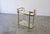1970s Vintage Hollywood Regency Attributed to Milo Baughman Brass & Glass Bar Cart For Sale - Image 5 of 7