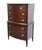 VINTAGE ANTIQUE Solid Mahogany Traditional Duncan Phyfe Style 34" Bow Front Chest on Chest 51.75" High 34" Wide 20.25"...