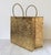 Vintage 1970s Sarreid Ltd style embossed brass shopping tote bag magazine holder. Could also serve as a waste basket....