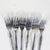 1960s Curated Set of 6 Mid Century Modern Stainless Steel Salad or Dessert Forks For Sale - Image 5 of 8