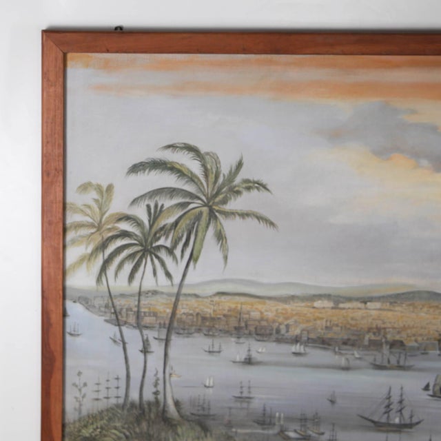 Blue Unknown, The Port of Havana in 1890, 1960s, Canvas For Sale - Image 8 of 10
