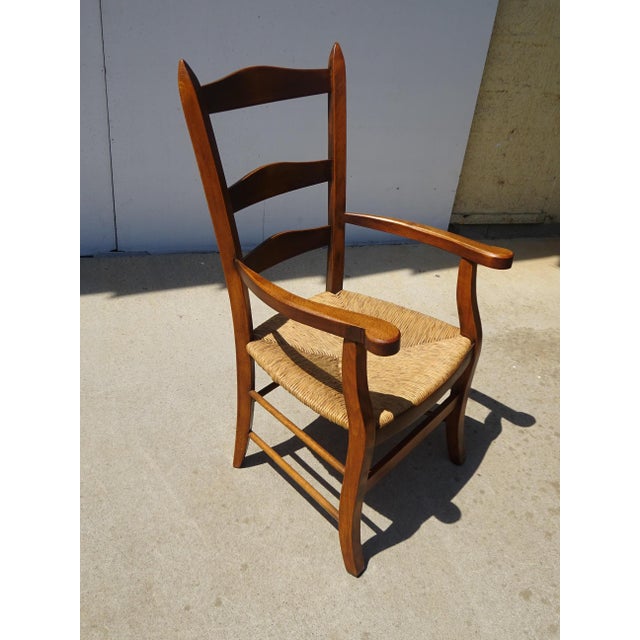 Wood and Straw Grandfathers Armchair, 1980s For Sale - Image 9 of 18
