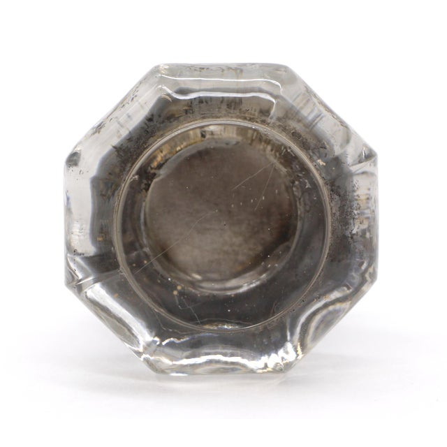 Traditional Antique Round Glass Octagon Closet Door Knob Set For Sale - Image 3 of 7