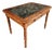 French Oak and Walnut Dining Table with Marble Top For Sale