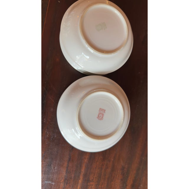 Ceramic Antique, Early 20th Century Noritake Azalea Porcelain Berry Bowls, Set of Ten For Sale - Image 7 of 12