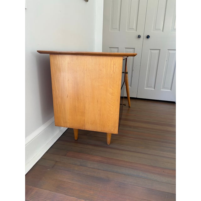 Wood Mid Century Modern Desk For Sale - Image 7 of 10