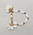 Napier Vintage 1950s Signed Napier Goldtone & White "Fans" Charm Bracelet For Sale - Image 4 of 8