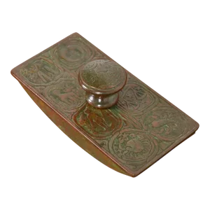 Tiffany Studios New York Zodiac Bronze Rocker Blotter