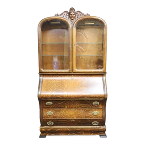 Horner Style Quarter-Sawn Oak Secretary Desk