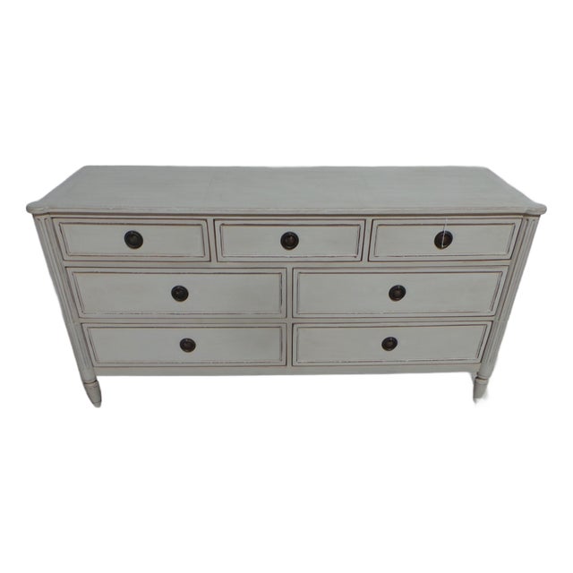 Gustavian Style Unique 7 Drawer Dresser For Sale