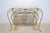Vintage Italian Hollywood Regency Gold Rope Mirror Top 3 Pc Nesting Side Tables For Sale - Image 10 of 12