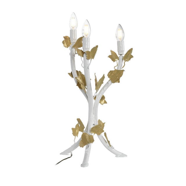 Candelabra lamp signed Henri Fernandez. This piece is designed in the style of the selected designer and/or manufacturer,...