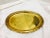 Beautiful vintage brass tray is oval shaped with stunning faux bamboo trimmed edge. Some slight oxidation with age.