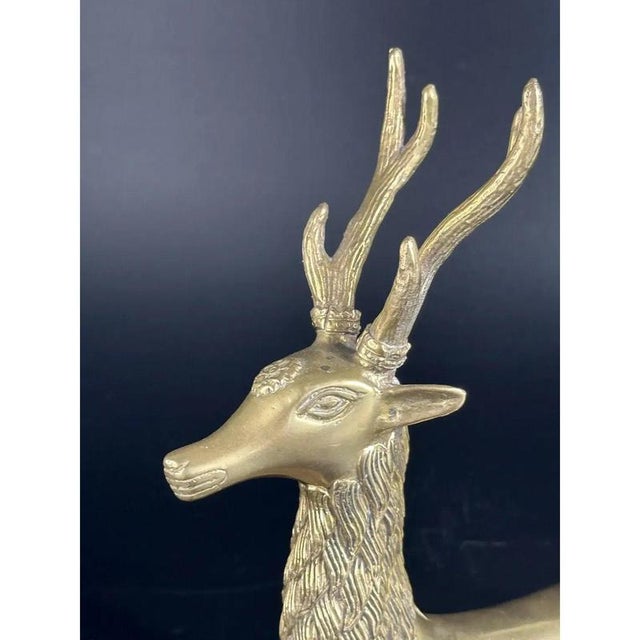Hollywood Regency Brass Deer, Spain, 1960s For Sale - Image 6 of 9
