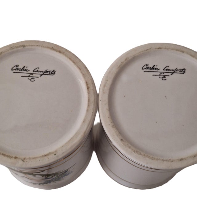 Mid 20th Century French Provence Style Carlin Comforts Pair of Apothecary Jars For Sale In Austin - Image 6 of 11