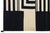 Native American Modern Navajo Style Hand-Woven Wool Flat-Weave Area Rug in Black & Ivory For Sale - Image 3 of 9