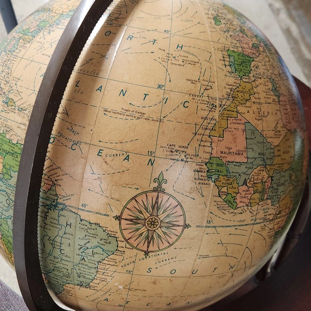 Vintage Replogle Heirloom 16" Illuminated Floor Globe For Sale - Image 9 of 13