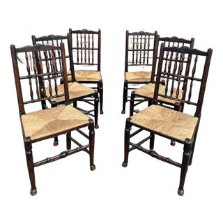 Antique English Spindle Back Chairs For Sale