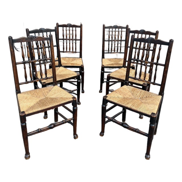 Antique English Spindle Back Chairs For Sale