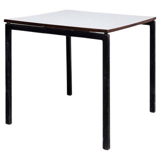Mid-Century Modern Wood Formica and Metal Table attributed to Charlotte Perriand, 1950s For Sale