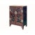 Vintage Chinoiseries Brick Red & Stone Inlay Graphic Credenza Cabinet For Sale - Image 4 of 11