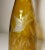 Antique Yellow Cut to Clear Czech Bohemian Crystal Glass Liquor Decanter Bottle For Sale - Image 9 of 13