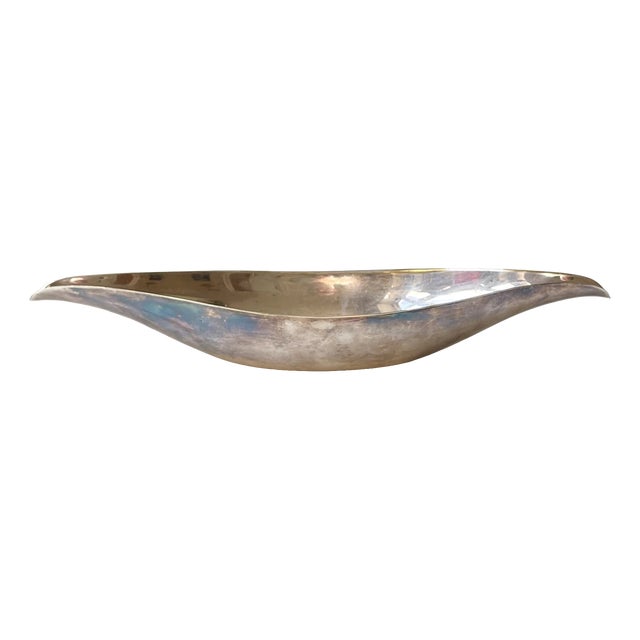 Modernist Silver-Plated Oblong Dish by Günter Kupetz from WMF, 1950s For Sale