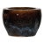 Vintage Brown and Blue Glazed Chinese Stoneware Planter with Rounded Lip For Sale