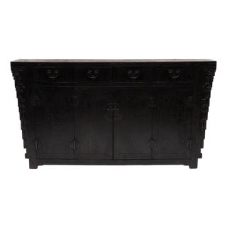 Chinese Four Drawer Scrollwork Coffer, C. 1850 For Sale