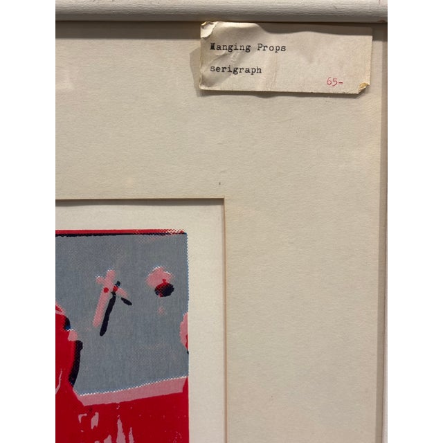 Vintage Serigraph Print of Hanging Props by Molly J. Schiff For Sale - Image 4 of 5