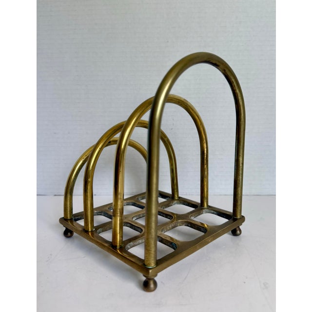 1980s Postmodern Brass Letter Holder by Geary's Beverly Hills For Sale - Image 9 of 11
