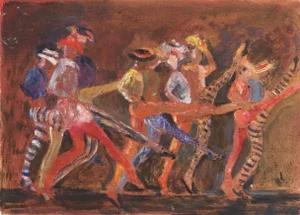 'Commedia Dell'arte' by Liz Maxwell; 1987, San Fransisco Museum of Modern Art, Oakland Museum