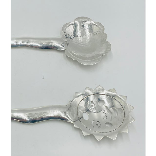 1980s Emilia Castillo Sun & Cloud Serving Utensils, Hand Signed, Mexican Modern Design For Sale - Image 12 of 18