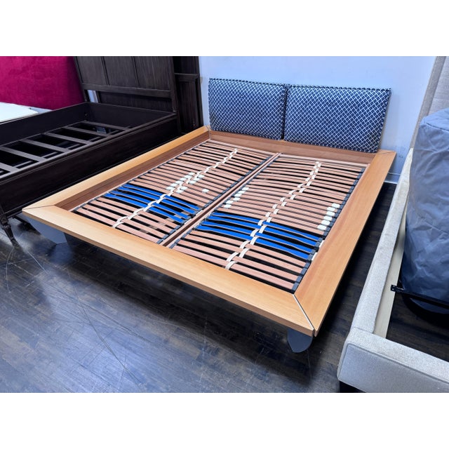 Mid-Century Modern European King 1990's Ligne Roset Peter Maly Parallel Bed Frame For Sale - Image 3 of 12