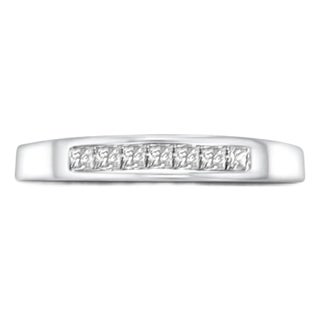 Princess Cut Women's Wedding Band .27cttw 14k White Gold, Size 6 For Sale