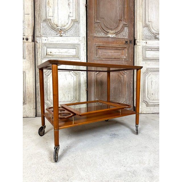 Mid-Century Modern Vintage Rolling Trolley, 1970s For Sale - Image 3 of 11