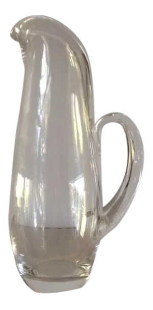 Authentic Steuben Genuine Crystal 1955 10 1/4" Split Handle Martini Pitcher/Carafe #8077, Signed