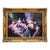 European Salon Scene Wall Art – Elegant Ladies in Conversation With Ornate Gold Leaf Frame For Sale