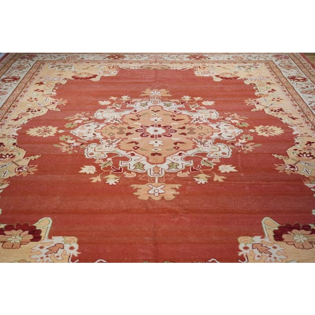 Vintage Oushak Rug 12'1'' x 15' For Sale In New York - Image 6 of 9