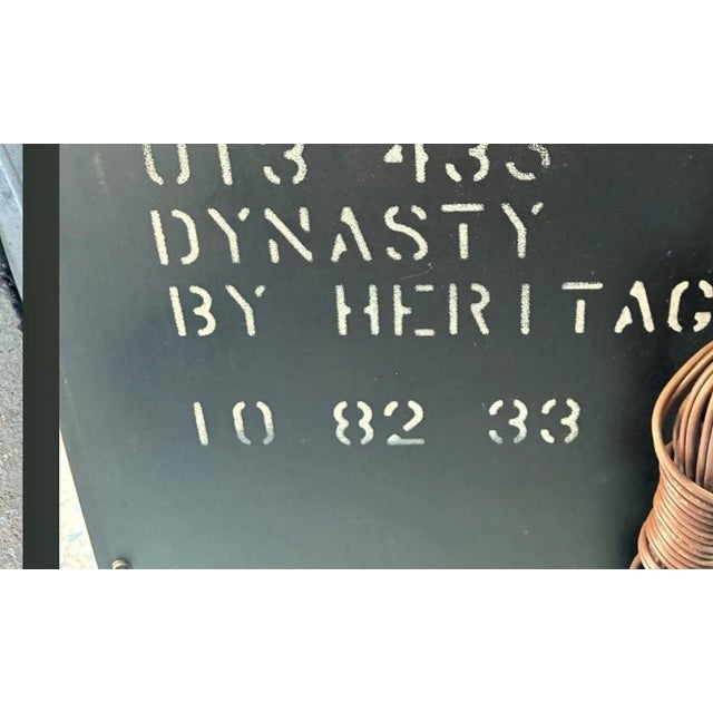 1980s Vintage Asian Chinoiserie Drexel Hand Painted Breakfront Display China Cabinet Heritage Dynasty For Sale - Image 5 of 18