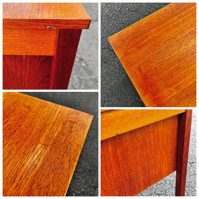 Mid Century Danish Modern Teak Writing Desk | by Domino Møbler For Sale - Image 16 of 18
