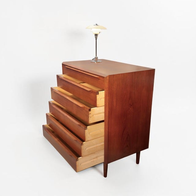 Mid-Century Modern Vintage Teak Chest of Drawers by Ib Kofod-Larsen for Säffle, 1959 For Sale - Image 3 of 18