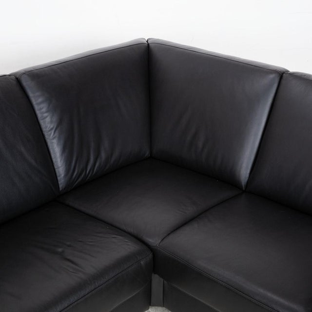 Concept Plus Corner Sofa in Black Leather from Ewald Schillig For Sale - Image 6 of 17