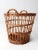 Brown Vintage Wicker Basket For Sale - Image 8 of 11