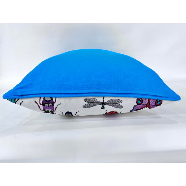 Early 21st Century Embroidered Insect Decorative Pillow For Sale - Image 6 of 7