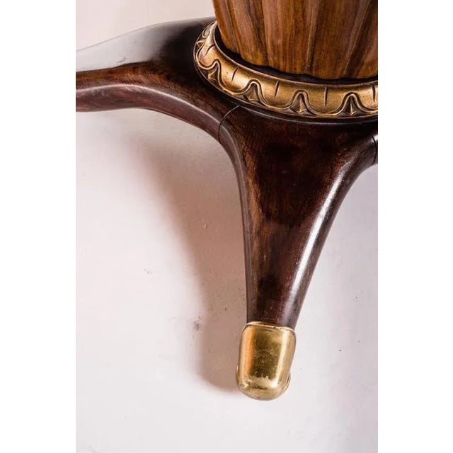 Brown Mid-Century Italian Sideboard with Mirror Attributed to Paolo Buffa, 1950s, Set of 2 For Sale - Image 8 of 9