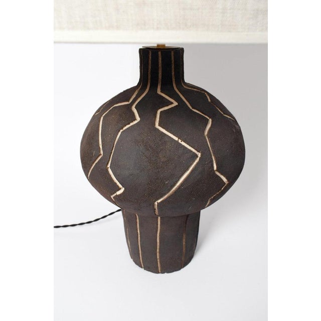 Contemporary Lanzarote Black and White Lamp by Barracuda Interiors For Sale - Image 3 of 5