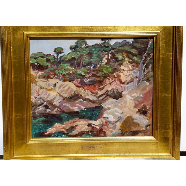 Coastal 1930s The Pool Oil on Board by Paul Dougherty (1877-1947) For Sale - Image 3 of 7