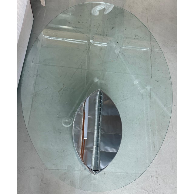 Cini Boeri Chromed Steel and Glass 'Lunario' Table by Knoll For Sale - Image 11 of 12