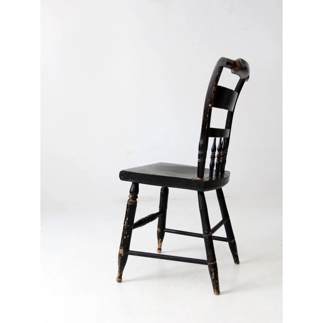 Black Vintage Hitchcock Stencil Chair For Sale - Image 8 of 12